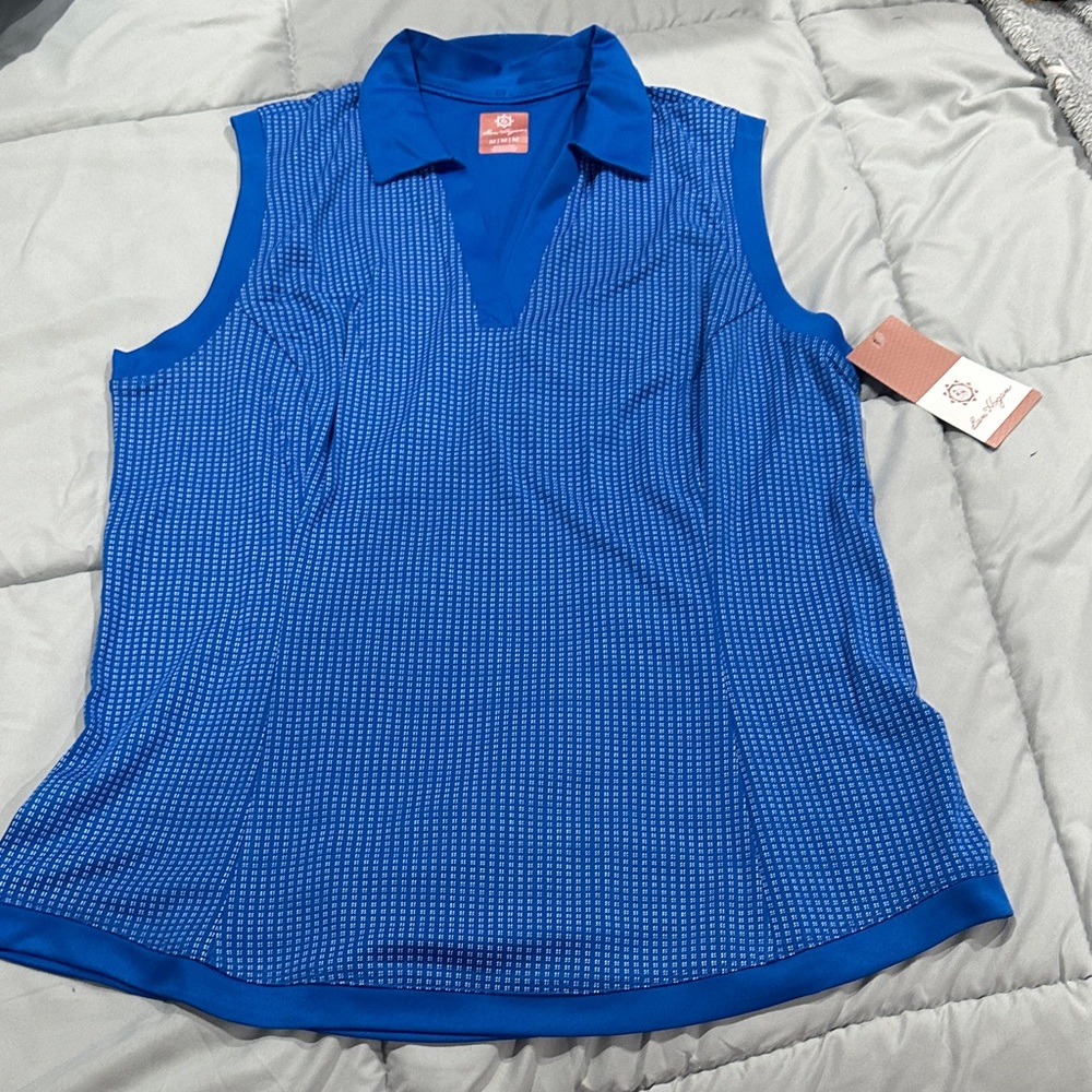 Hogan Royal Blue Sleeveless Blouse